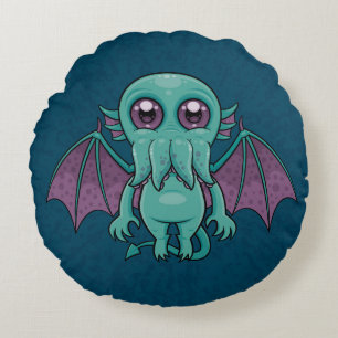 Niedlich Baby Cthulhu Monster Rundes Kissen