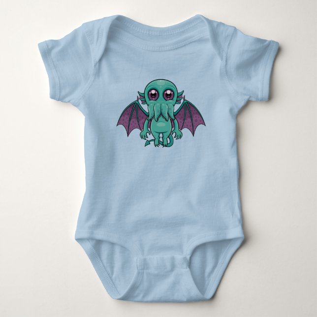 Niedlich Baby Cthulhu Monster Strampler (Vorderseite)