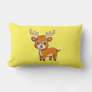 Niedlich Baby Deer Cartoon-23501 Lendenkissen