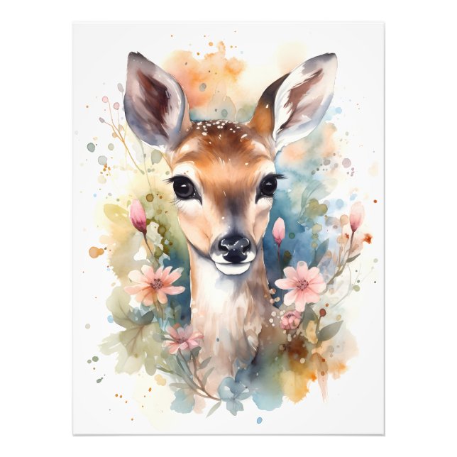 Niedlich Baby Deer Fotodruck (Vorne)