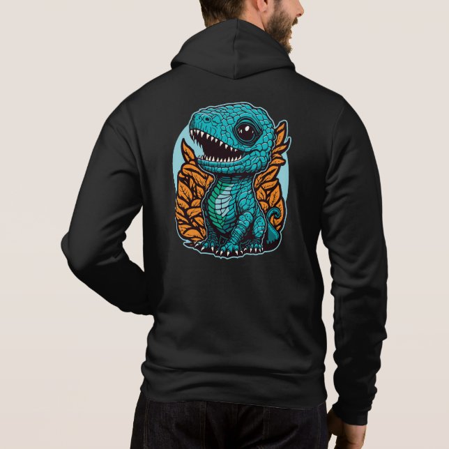 Niedlich Baby Dinosaur Hoodie (Rückseite)