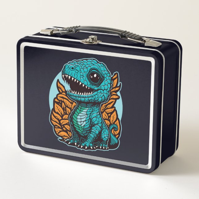 Niedlich Baby Dinosaur Metall Brotdose (Vorderseite)