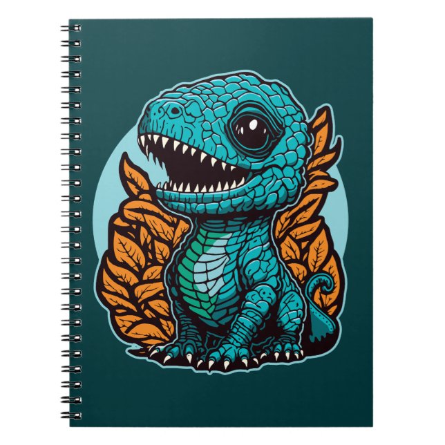 Niedlich Baby Dinosaur Notizblock (Vorderseite)