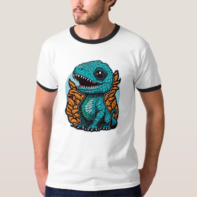 Niedlich Baby Dinosaur T-Shirt (Vorderseite)