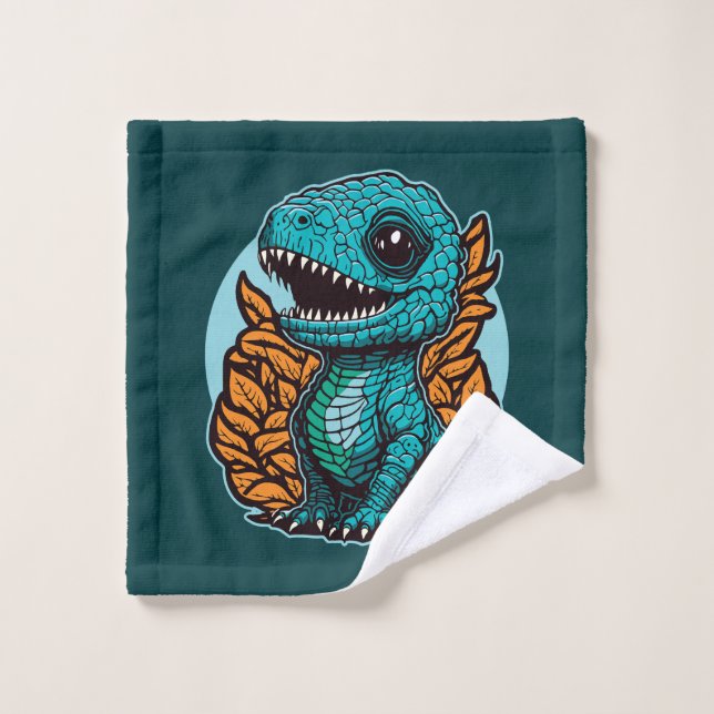 Niedlich Baby Dinosaur Waschlappen (Waschlappen)