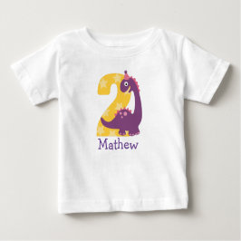 Niedlich Baby Dinosaurier 2. Geburtstag oder 2 Mon Baby T-shirt