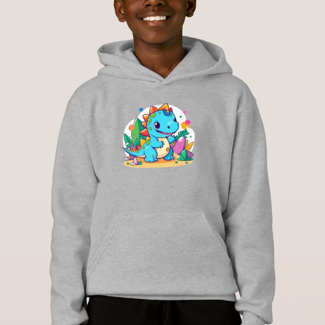 Niedlich Baby Dinosaurier Design Hoodie (Vorderseite)