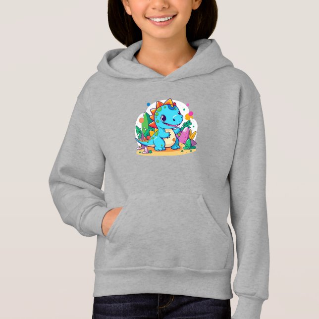 Niedlich Baby Dinosaurier Design Hoodie (Vorderseite)