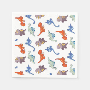 Niedlich Baby Dinosaurier Farbiges Boy Muster Prin Serviette