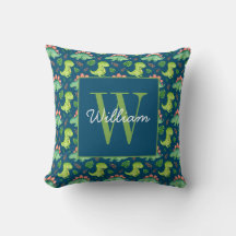 Niedlich Baby Dinosaurier Muster Monogramm und Nam