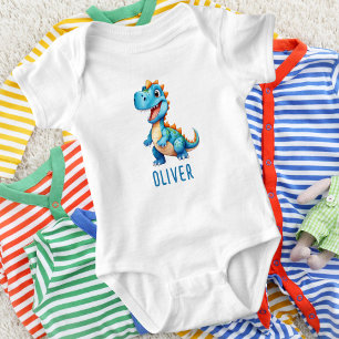 Niedlich Baby Dinosaurier Personalisiert Strampler