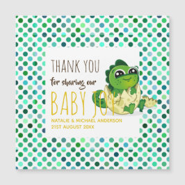 Niedlich Baby Dinosaurier Schnupperdusche Party Pu Magnetkarte
