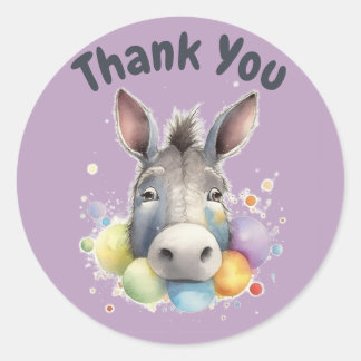 NIEDLICH BABY DONKEY RUNDER AUFKLEBER