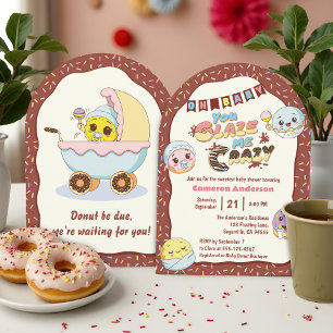 Niedlich Baby Donut Cartoon Kinderdusche und Sprin Einladung