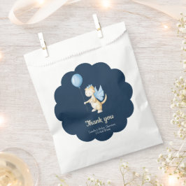 Niedlich Baby Dragon Blue Boy Danke Baby Dusche Geschenktütchen