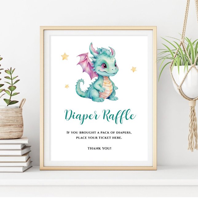 Niedlich Baby Dragon Diaper Raffle Poster (Von Creator hochgeladen)