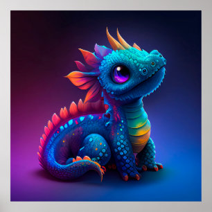 Niedlich Baby Dragon Poster