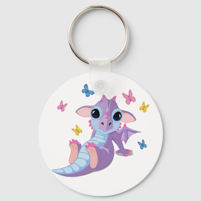 Niedlich Baby Dragon Schlüsselanhänger (Vorderseite)