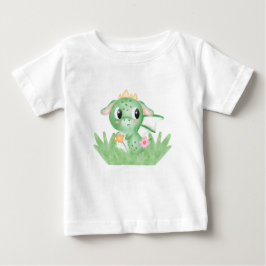 Niedlich Baby Dragon Watercolor Baby T-shirt