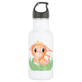 Niedlich Baby Dragon Watercolor Edelstahlflasche