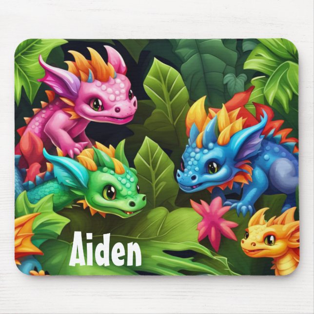 Niedlich Baby Dragons Mousepad (Vorne)