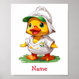 Niedlich Baby Duck Individuelle Name Poster
