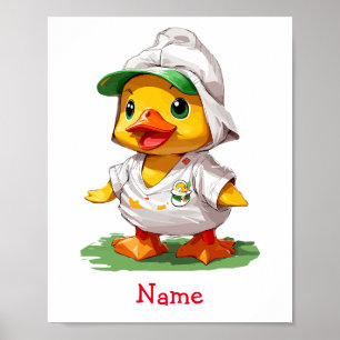 Niedlich Baby Duck Individuelle Name Poster