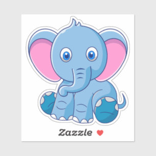 Niedlich Baby Elephant Aufkleber