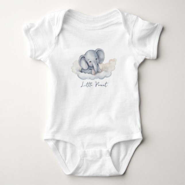 Niedlich Baby Elephant Baby Dusche Baby Strampler (Vorderseite)