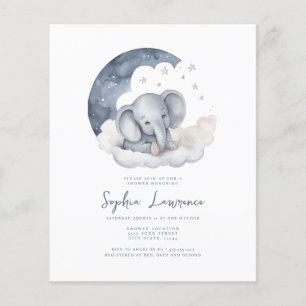 Niedlich Baby Elephant Baby Dusche Einladung