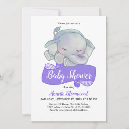 Niedlich Baby Elephant | Babyparty Einladung