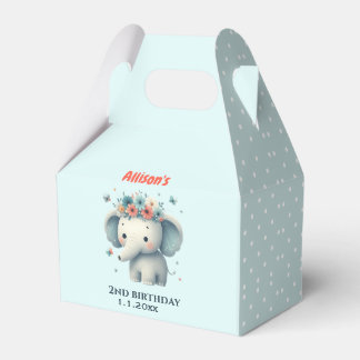 Niedlich Baby Elephant Birthday Fevor Boxes Geschenkschachtel