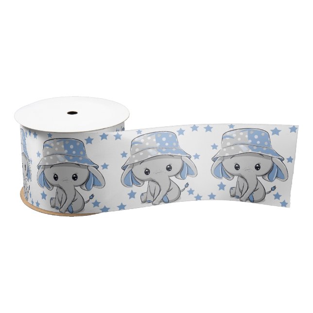 Niedlich Baby Elephant Boy  Satinband (Spule)