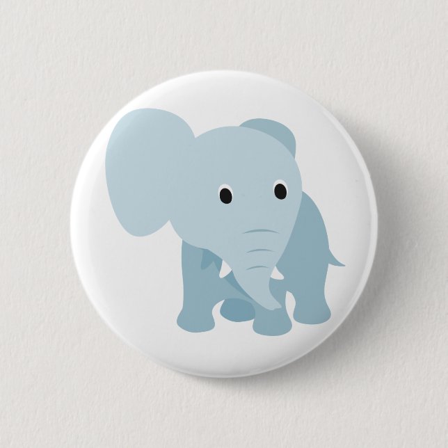 Niedlich Baby Elephant Button (Vorderseite)