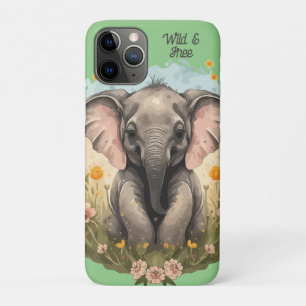Niedlich Baby Elephant Calf Wildblume Wanderlust Case-Mate iPhone Hülle