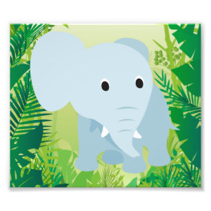 Niedlich Baby Elephant Fotodruck