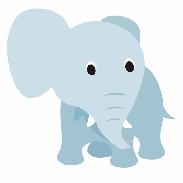 Niedlich Baby Elephant Freistehende Fotoskulptur (Vorne)