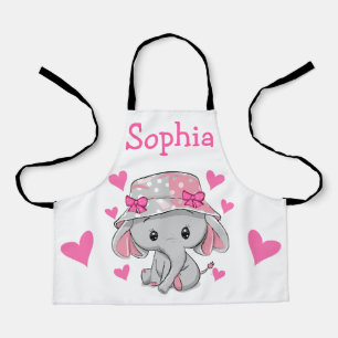 Niedlich Baby Elephant Girl  Schürze