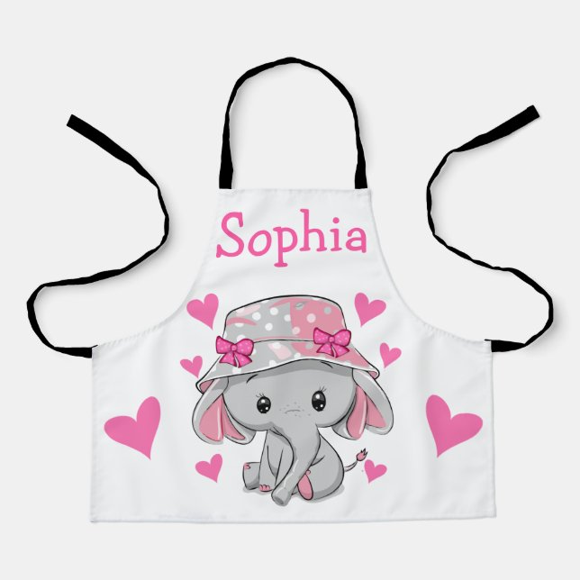 Niedlich Baby Elephant Girl  Schürze (Vorderseite)