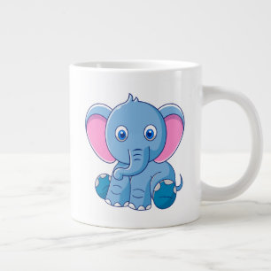 Niedlich Baby Elephant Jumbo-Tasse