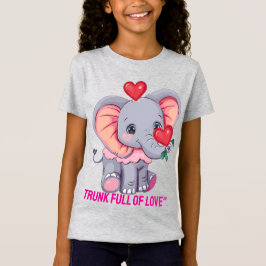 Niedlich Baby Elephant mit Heart Balloon Kinder T  T-Shirt