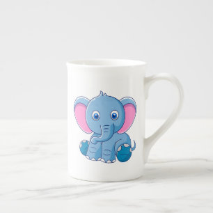 Niedlich Baby Elephant Prozellantasse