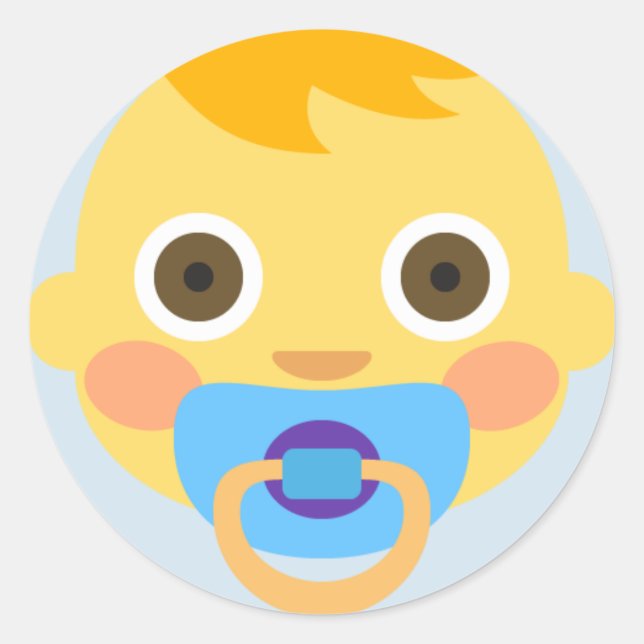 Niedlich Baby Emoji Runder Aufkleber (Vorderseite)
