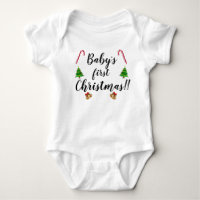 Niedlich Baby First Christmas Shirt