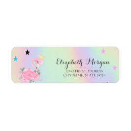 Niedlich Baby Flamingo, Stars, Holografie
