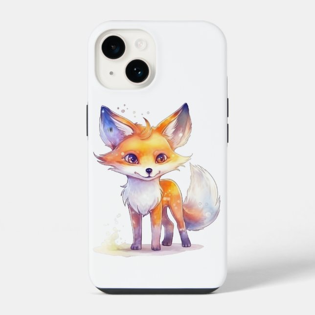 Niedlich Baby Fox iPhone 14 Fall Hülle (Rückseite)