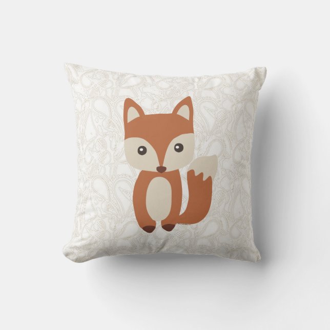 Niedlich Baby Fox Kissen (Vorderseite)