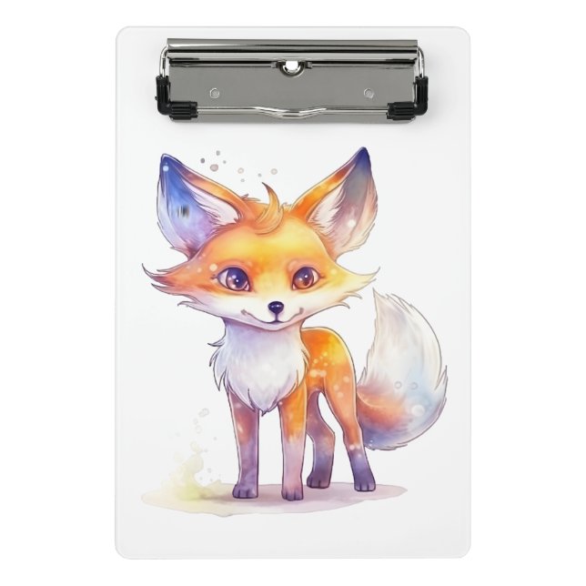 Niedlich Baby Fox Mini-Zwischenablage Mini Klemmbrett (Vorderseite)