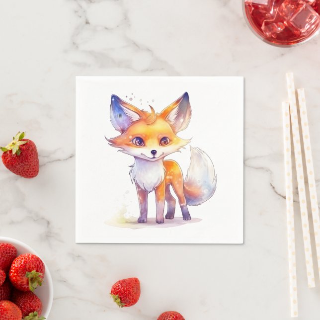 Niedlich Baby Fox Paper Napkin Serviette (Beispiel)