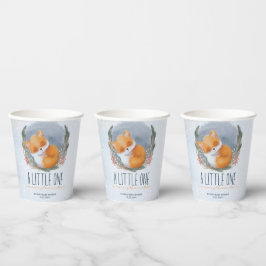 Niedlich Baby Fox Snowly Winter Baby Dusche Pappbecher